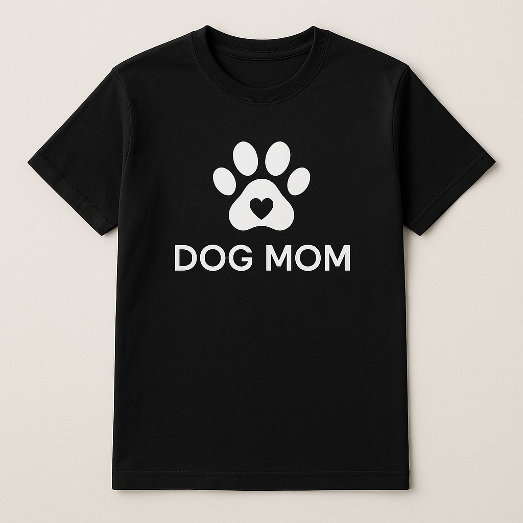 Dog Mom Heart-Paw T-Shirt