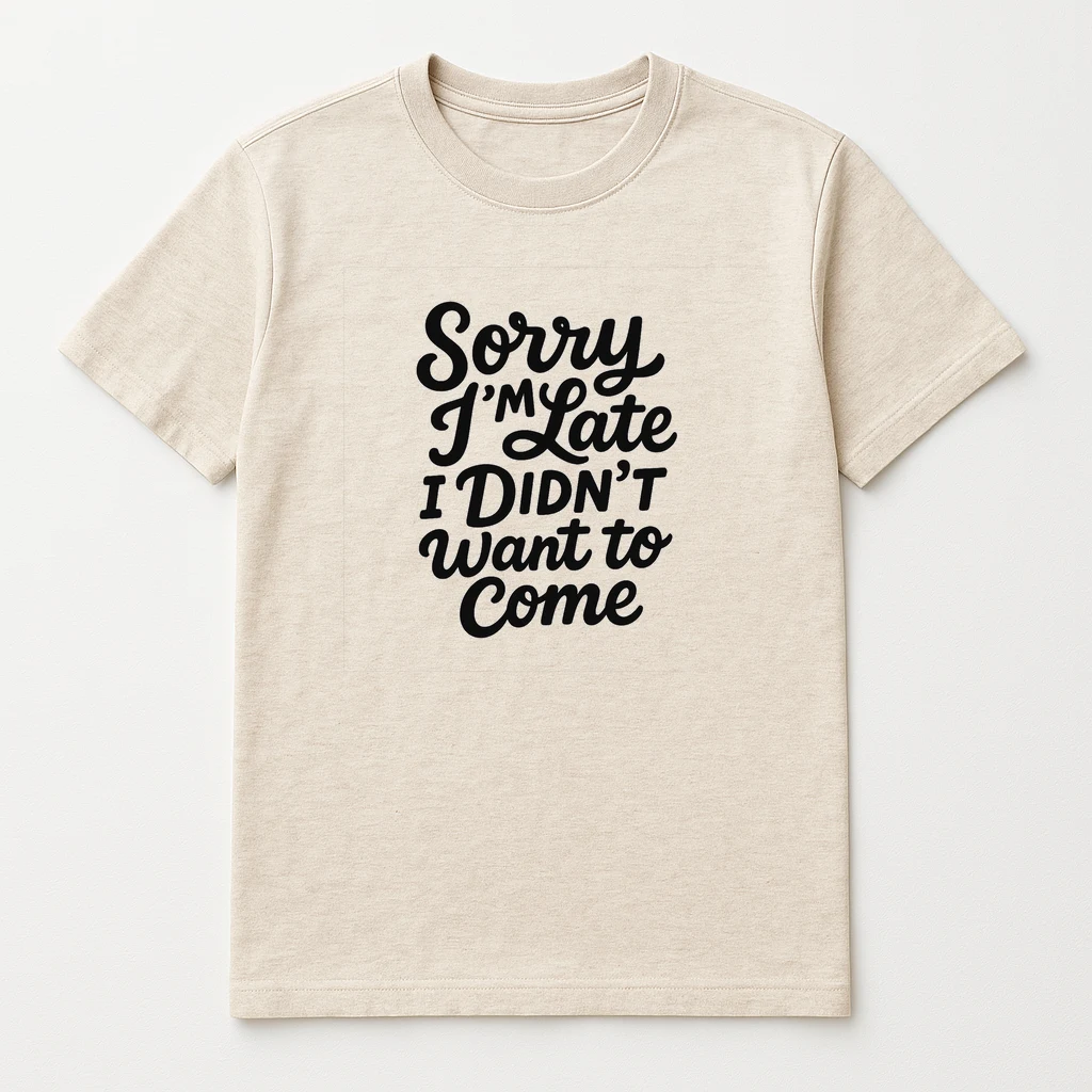 Sorry I’m Late Funny T-Shirt