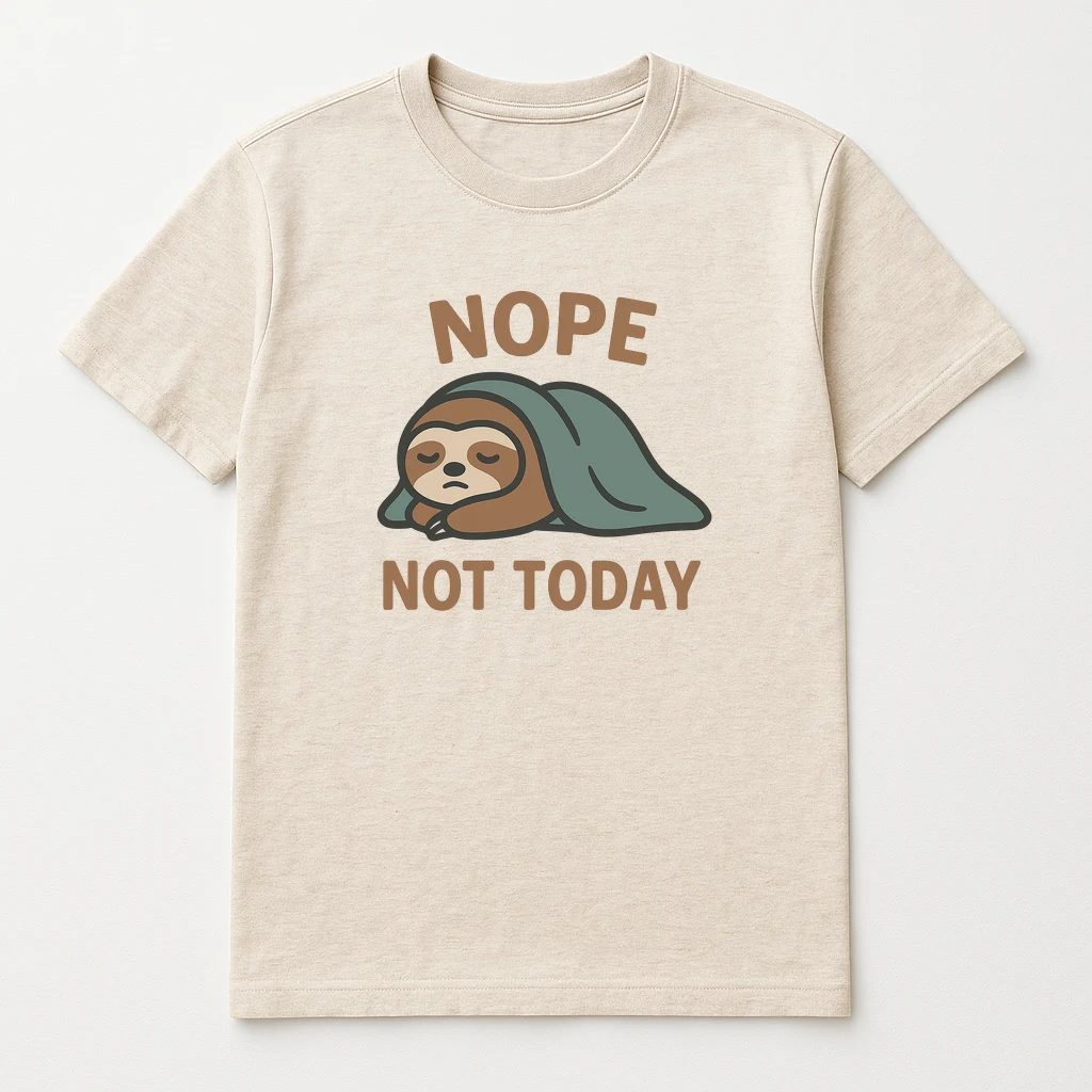 Nope Not Today Funny T-Shirt