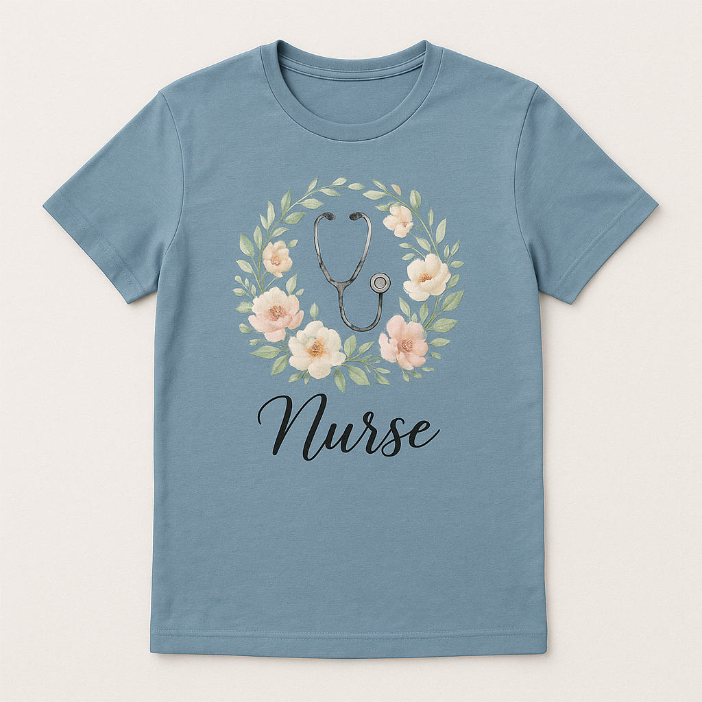 Floral Nurse T-Shirt